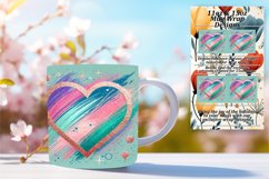 Customized 15oz Mug Wrap Png Design , Heart Product Image 1