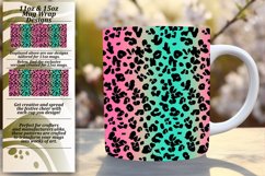 Bold Glittery Leopard Print Mug Wrap 11oz/15oz Patterns Product Image 1