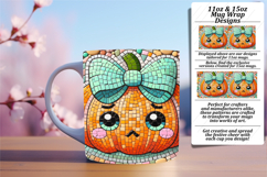 Radiant 11oz Mug Wrap Png Artwork , Cute Pumpkin Product Image 1
