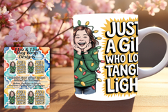 Creative 11oz Mug Wrap Png Artwork , Just A Girl Product Image 1