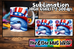Pure joy sublimation mug wrap, USA Animals Product Image 1