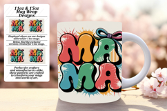 Delightful 15oz Mug Wrap Png Template , Mama Product Image 1