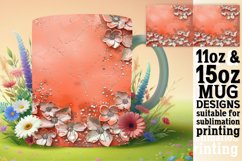 Floral Leopard Sparkle Mug Wrap Product Image 1