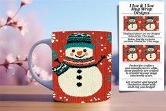 Happy 15oz Mug Wrap Png Template , Snowman Product Image 1