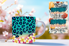 Colorful 11oz Mug Wrap Png Template , Leopard Print Product Image 1