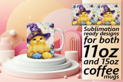 Vibrant 3D Easter Bunny Wrap Sublimation 11oz Product Image 1