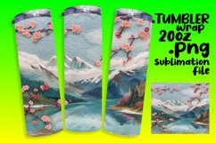 Stunning 3D Summer Wrap for Tumblers Design Product Image 1