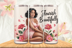 Black Girl Magic Black Woman Positive mind 20oz Tumbler wrap Product Image 1