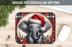 Christmas Elephant Pad Sublimation - Animal PNG Design Product Image 1