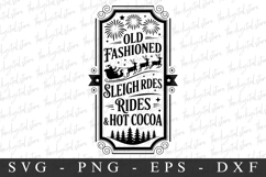 Old Fashioned Sleigh Rdes Svg | Christmas svg Product Image 1