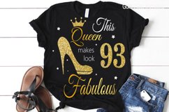 93rd birthday svg, Queen Birthday 93rd Svg, 93rd Birthday sv Product Image 2
