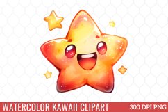 Watercolor Kawaii Clipart Product Image 1
