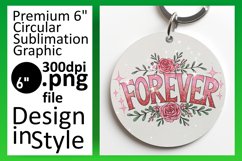 Vibrant Round Design Keychain Artwork , Valentines Product Image 1