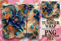 Glittery Petal Paradise 20oz Tumbler Wrap - Summer Style Product Image 1