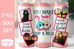 Valentines day photo tumbler wrap PNG template Product Image 1