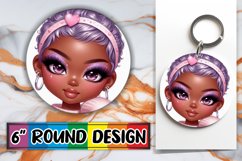 Unique Round Ornaments Design PNG, Love Girl Product Image 1