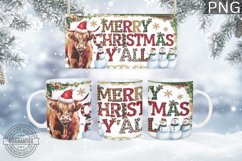 Christmas Mug Wrap Design - Christmas Snowman Sublimation Product Image 2