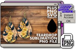 Sparkling 3D Blossom Teardrop Earring Summer Elegance Product Image 1