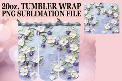 Flower and Fruit Tumbler Wrap Design Product Image 1