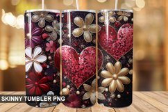 3D Valentine's Day Tumbler Design | Sublimation Wrap 20 Oz Product Image 1