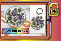 Elegant Floral Circle &amp; Keychain Product Image 1