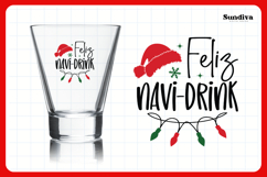 Funny Christmas Shot Glass Quote SVG | Feliz Navi Drink Product Image 3