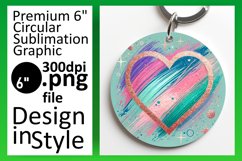 Charming Circle Design Car Coaster PNG , Heart Product Image 1