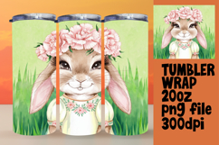 Unique 20oz Sublimation Design , Cute Bunny Product Image 1