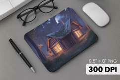 Winter Wonderland Snowflake PNG, Icy Tree Mouse Pad Design Product Image 1