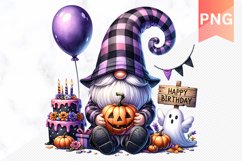 Halloween Gnome Sublimation - Clipart PNG Design Product Image 1