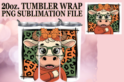 ENCHANTING HORIZONS 20oz TUMBLER WRAP, Cute Cow Product Image 1