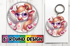 Radiant Car Coaster Circle PNG, Valentines Product Image 1