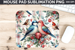 Watercolor Bird Mouse Pad Sublimation - Valentines PNG Product Image 1