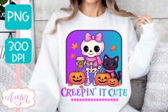 Cute Skeleton PNG, Cute Halloween Sublimation Design Product Image 3