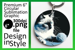 Delightful Feline Design: Keychain &amp; Coaster Array Product Image 1