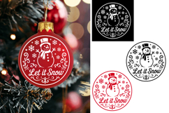 Let it snow Christmas Ornament Ball, Christmas Svg Png Product Image 1