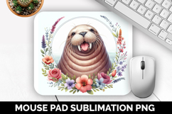Walrus, Cute Animal Mouse Pad PNG, Animal Lover Gift Product Image 1