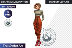 Alpine Winter Sports Fashion and Cabin Clipart PNG Product Image 1