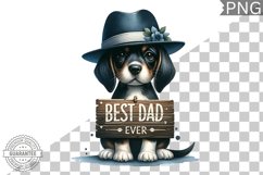 Best Dad Ever Sublimation - Father's Day Dog Clipart PNG Product Image 1