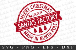 Merry Christmas Santa&#039;s Factory Svg | Christmas svg Product Image 1