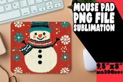 Joyful Mouse Mat Design PNG, Snowman Product Image 1