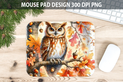 Owl Mouse pad Sublimation - Thanksgiving Animal PNG Design Product Image 1