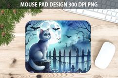 Watercolor Cat Mouse Pad Sublimation - Animal PNG Product Image 1