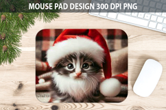 Christmas Cat Mouse Pad Sublimation - Animal PNG Design Product Image 1