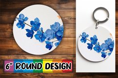 Blossom Burst PNG: Spring Floral Sublimation Keychain Product Image 1