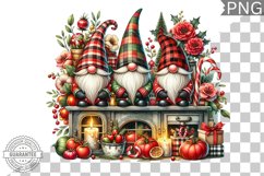Christmas Gnome Sublimation - Clipart PNG Design Product Image 1