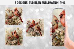 Cardinal Vintage Tumbler Wrap Sublimation Designs Product Image 1