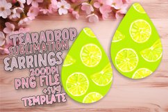 Neon Wave Teardrop Earring Sublimation Design Product Image 1