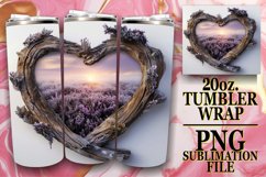 Rustic Reverie: 20oz Heart Frame Design Product Image 1