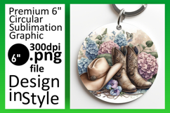 Whimsical Circle Design for Sublimation , Western Product Image 1
